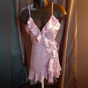 "Shein" ruffle, wrap Sundress